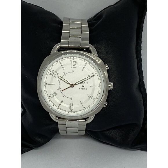 Fossil FTW1202 Women Stainless Steel Analog Silver Dial Hybrid Smartwatch JK26 - Picture 1 of 12
